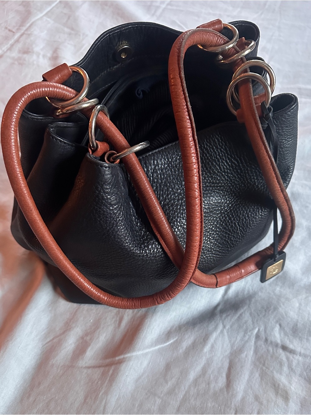 Lauren Ralph Lauren Brigitte Pebbled Leather Hobo Tote Bag | 1967 Series